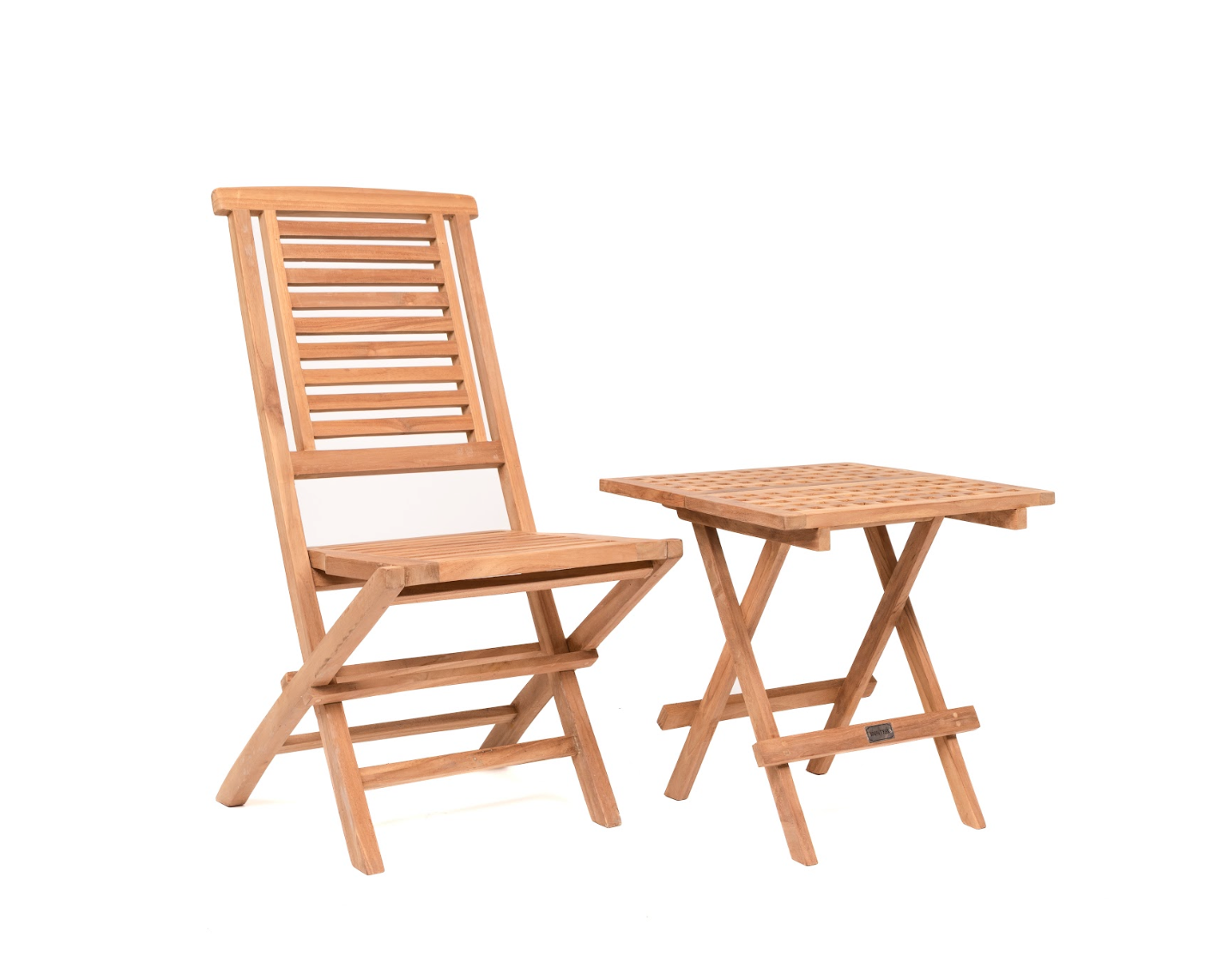 2 x Folding Chairs with Folding Picnic Table