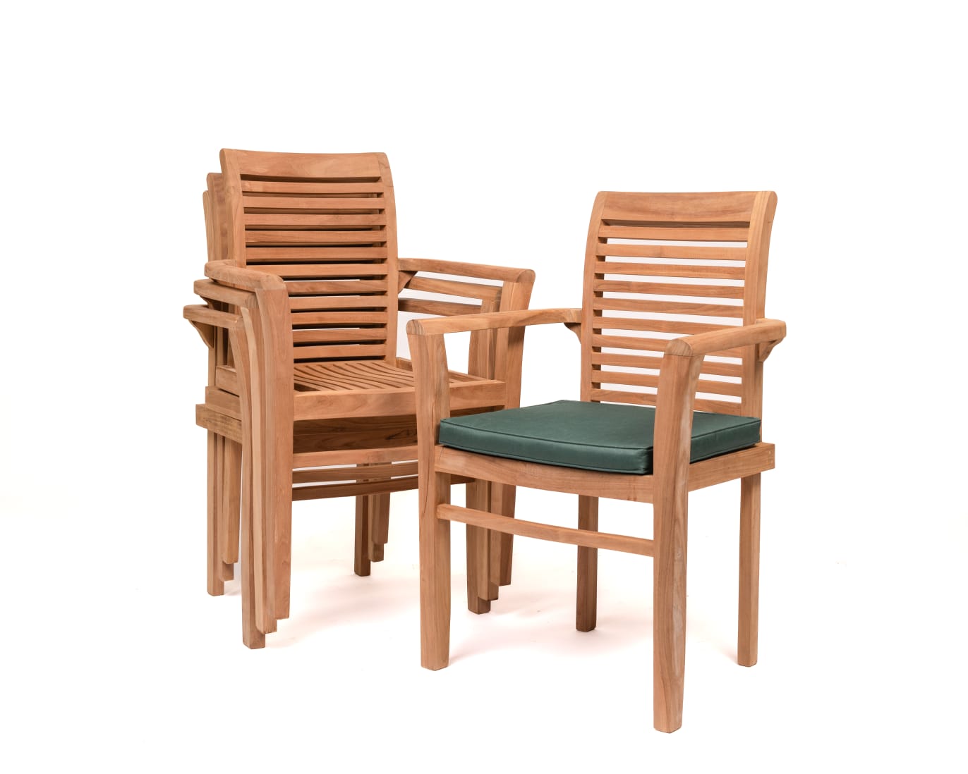 4 x Stacking Chairs with Round 120CM Folding Table